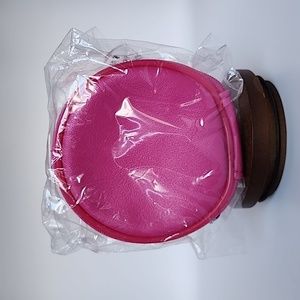 Small Pink Cosmetic Bag with Mirror